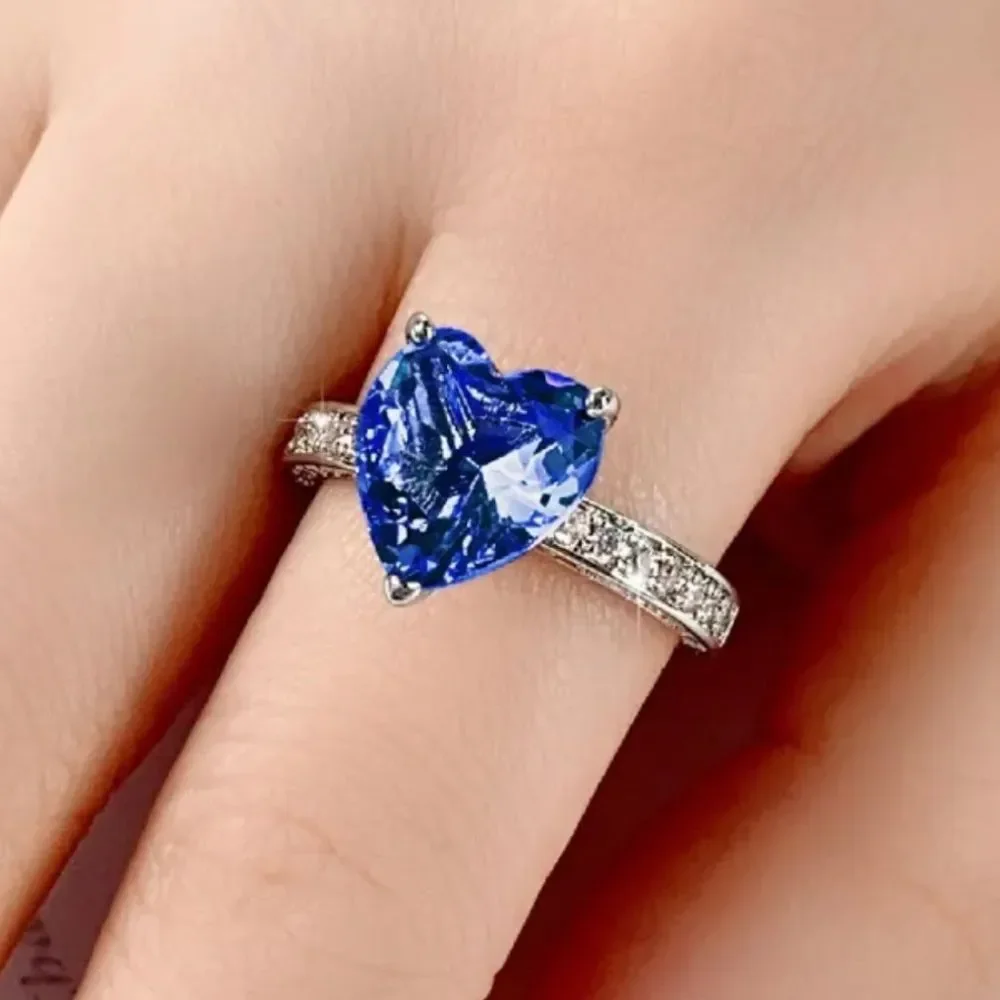 BLUE HEART RING